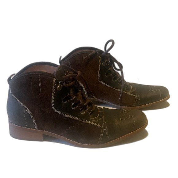 Timberland Women's Genuine Leather & Suede Lace Up Western Boots Size 41 US 10 - Picture 3 of 12